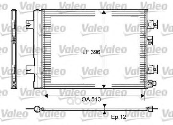 Радиатор кондиционера Valeo для Renault Logan Duster Sandero -1.6 1.5td 04- 814 077 814077