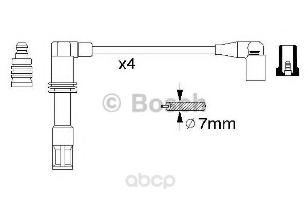 

Комплект высоковольтных проводов BOSCH 0986356308
