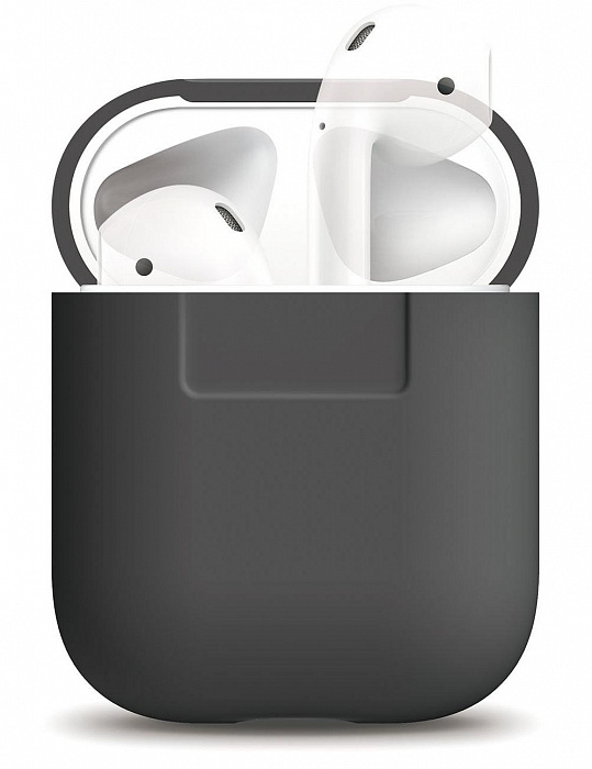 фото Чехол elago airpods case (eapsc-dgy) для зарядного кейса airpods (dark grey)