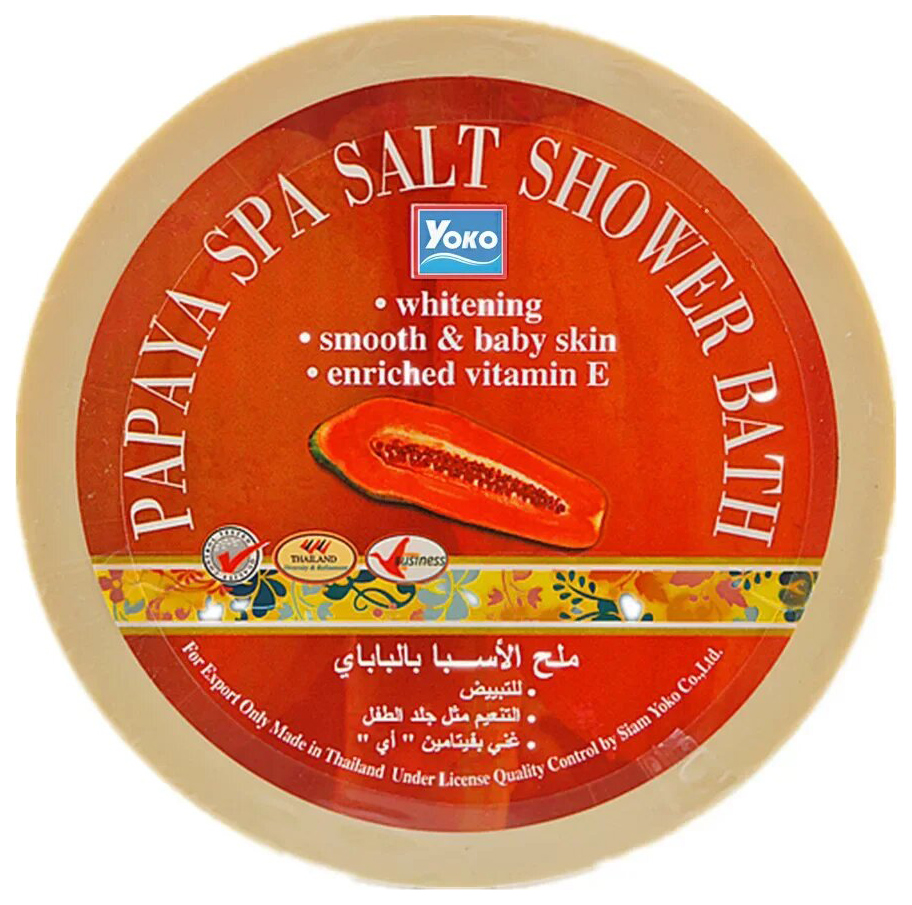 Соль для ванн YOKO Papaya SPA Salt Shower Bath 250 мл соль для ванны расслабляющая с лавандой чабрецом и хмелем max bath salt