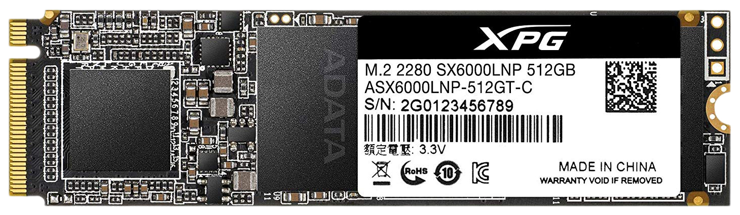 фото Ssd диск adata xpg sx6000 lite 512гб (asx6000lnp-512gt-c)