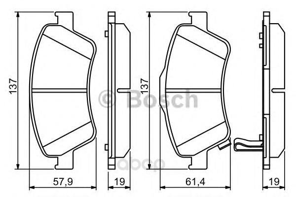 

Тормозные колодки Bosch передние 986494260