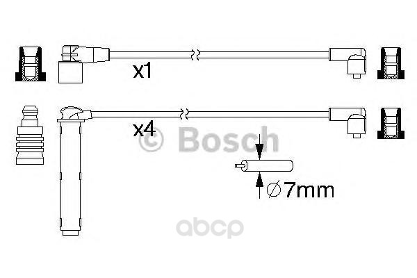 

Комплект высоковольтных проводов BOSCH 0986357223