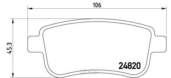 

Тормозные колодки brembo задние P68054