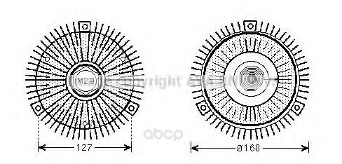 Tермомуфта вентилятора охлаждения двигателя MB M112 Ava MSC421