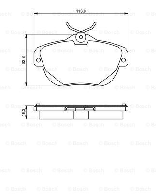 

Тормозные колодки Bosch дисковые 986494243