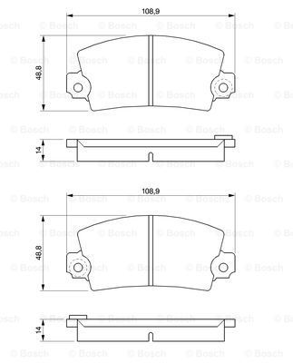 

Комплект тормозных дисковых колодок BOSCH 0 986 461 396