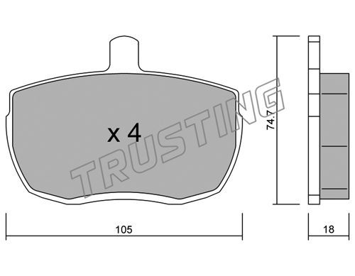 фото Комплект тормозных дисковых колодок trusting 018.0