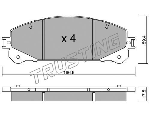 

Тормозные колодки TRUSTING дисковые 9540