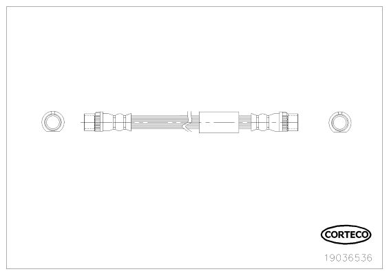фото Шланг тормозной системы corteco 19036536
