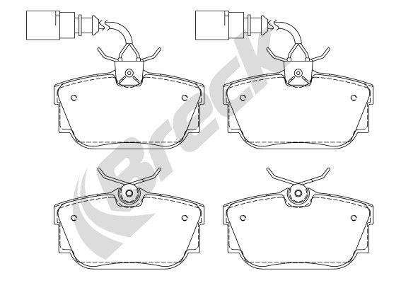Тормозные колодки дисковые BRECK 232240070210