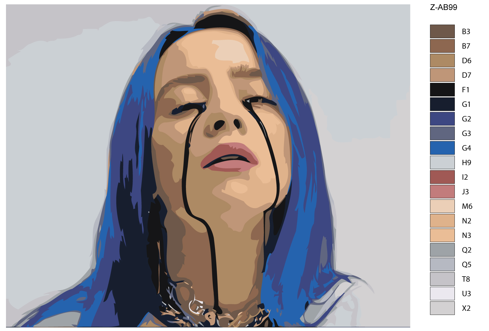 

Картина по номерам, 40 x 50, Z-AB99, Z-AB99