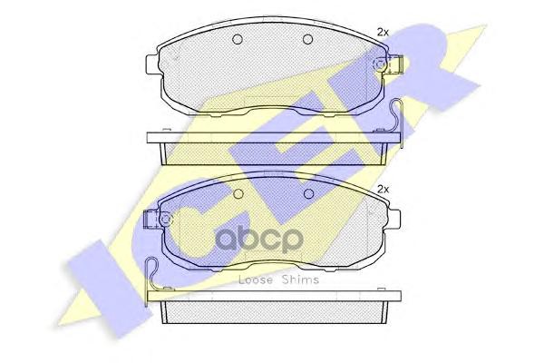 

Комплект тормозных колодок ICER 181882200