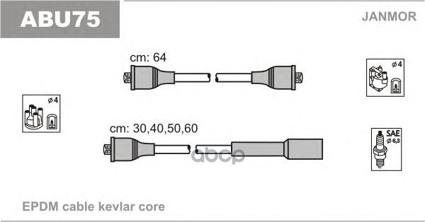 Комплект проводов зажигания JANMOR ABU75