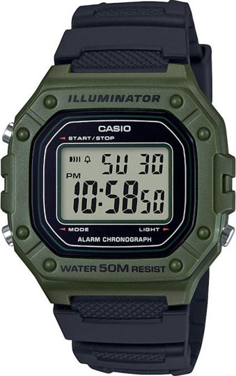 фото Наручные часы электронные мужские casio illuminator collection w-218h-3a