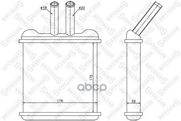 фото Радиатор печки stellox 1035074sx
