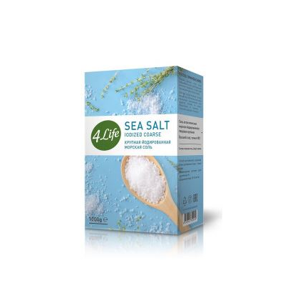 Соль 4life морская йодированная крупная 1 кг