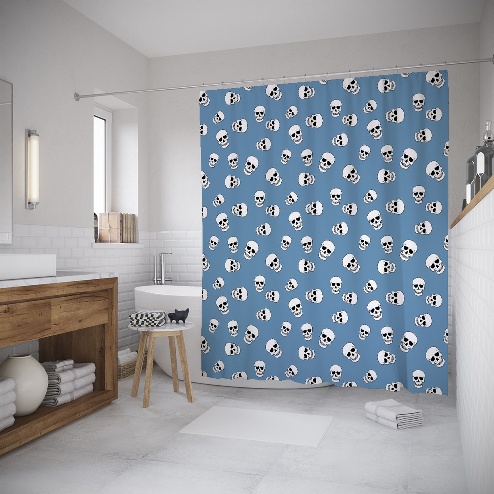 

Штора для ванной JoyArty «Злобные черепа» 180x200