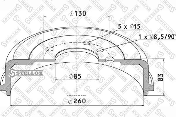 

Тормозной барабан STELLOX 85-00157-SX