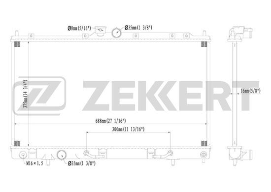 

Радиатор охлаждения двигателя ZEKKERT MK-1186