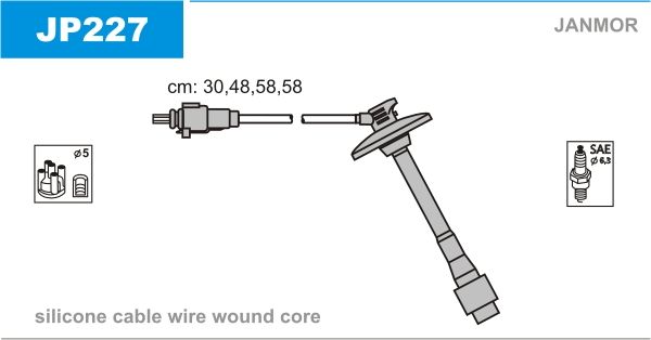 Комплект проводов зажигания JANMOR JP227