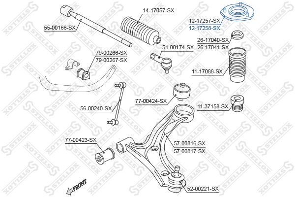 

Опора стойки амортизатора STELLOX 12-17258-SX