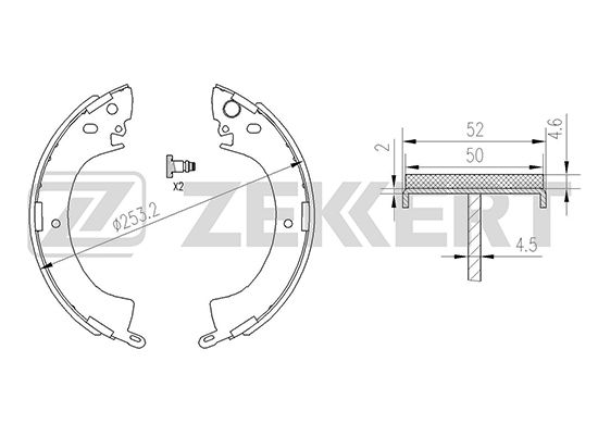 фото Комплект тормозных колодок zekkert bk-4174