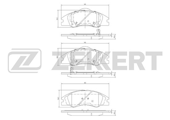 

Тормозные колодки ZEKKERT дисковые BS-1922