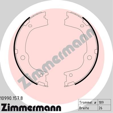 фото Комплект тормозных колодок, стояночная тормозная система zimmermann 10990.157.8