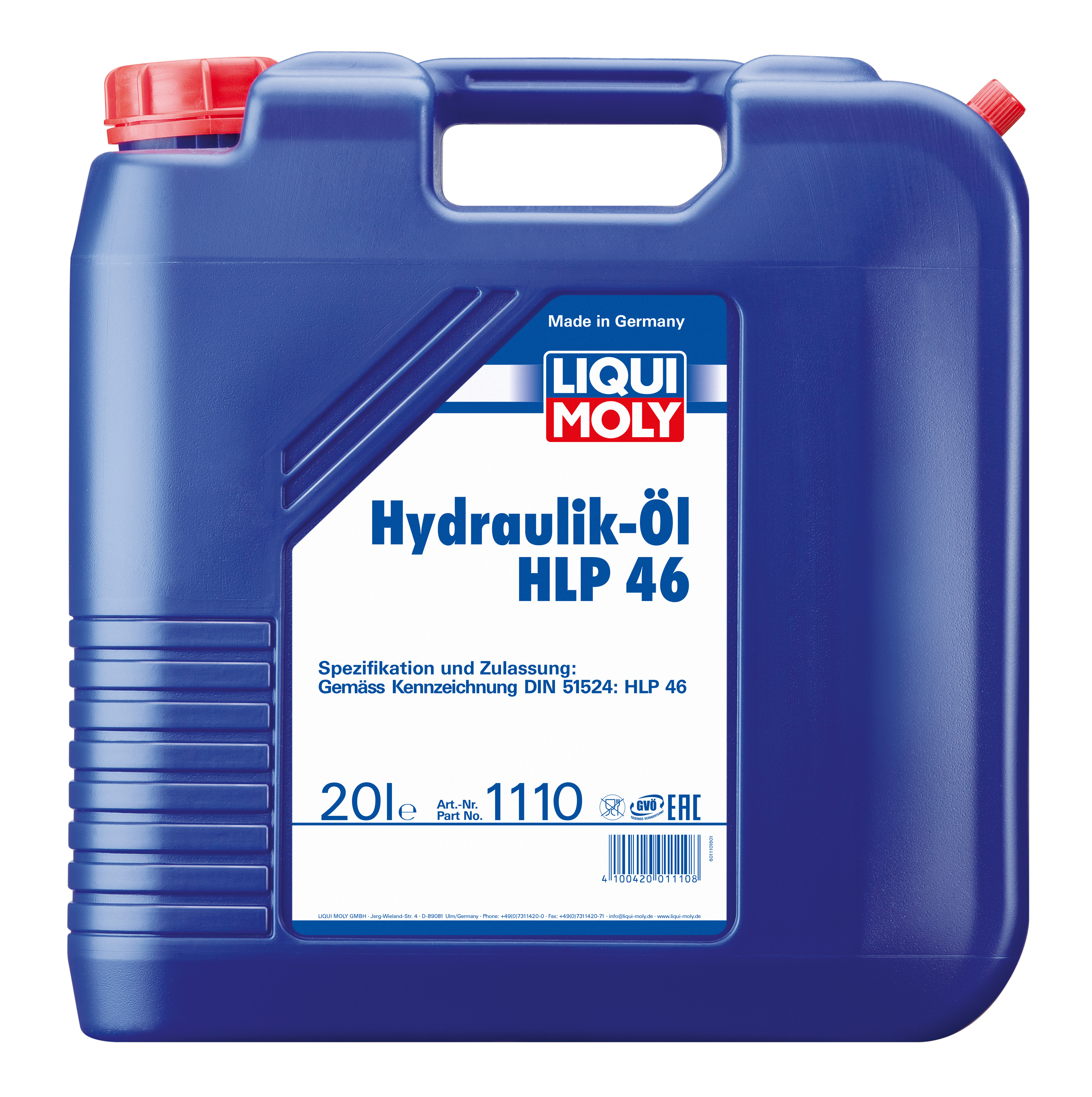 LIQUI MOLY Мин.гидр.масло Hydraulikoil HLP 46 (20л)