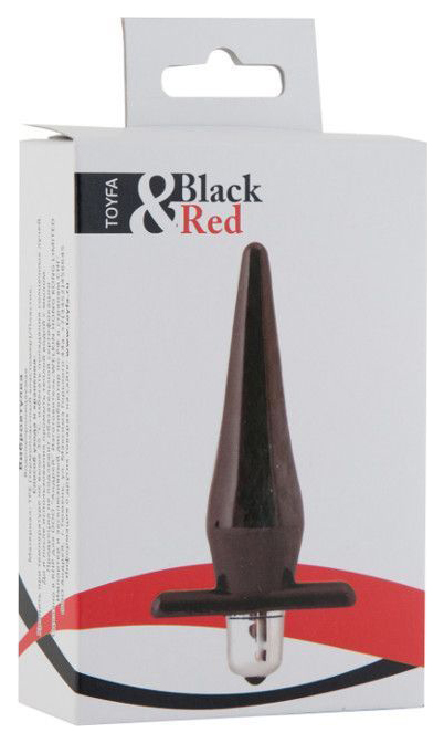 фото Черная водонепроницаемая вибровтулка black red 12,7 см toyfa