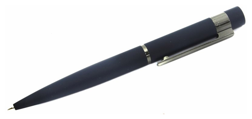 Шариковая ручка автоматическая Verona синяя 1.0 мм (черный корпус)