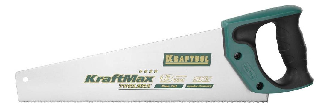 Универсальная ручная ножовка KRAFTOOL 15227-35 ножовка kraftool alligator universal 7 550 мм 7 tpi 3d зуб универсальная