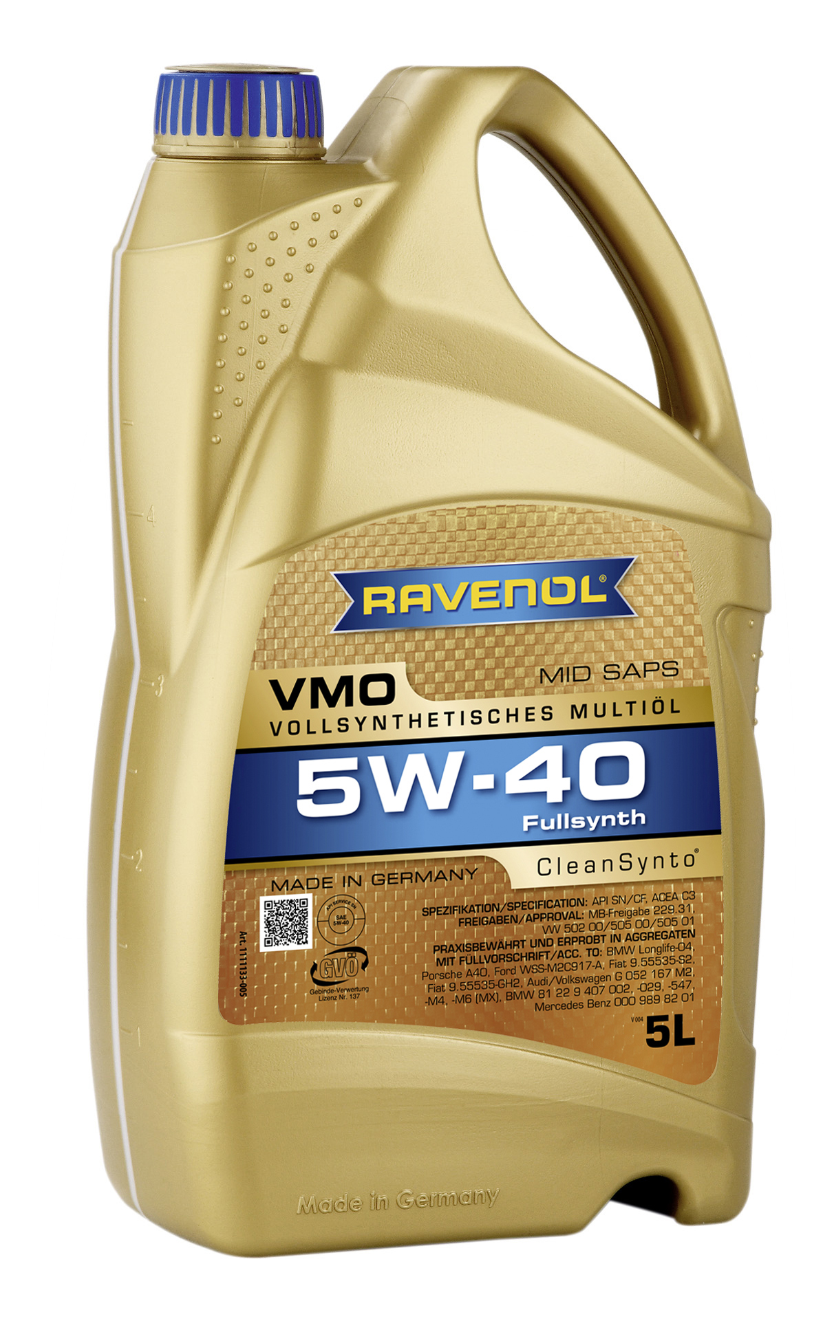 фото Моторное масло ravenol vmo sae 5w-40 5л