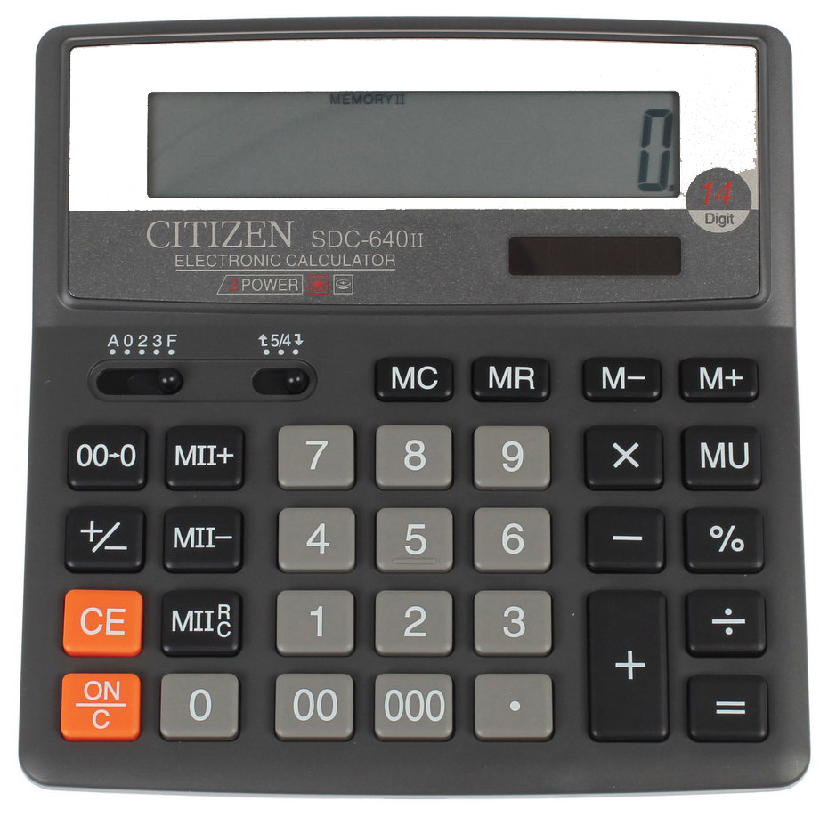 

Калькулятор CiTiZEN SDC-640II Черный, sDC-640II