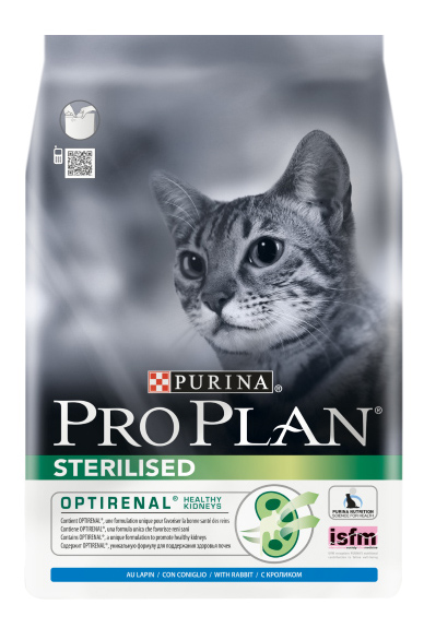 фото Сухой корм для кошек pro plan sterilised optirenal, для стерилизованных, кролик, 1,5кг