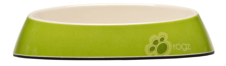 фото Одинарная миска для кошек rogz, силикон, керамика, зеленый, 0.2 л