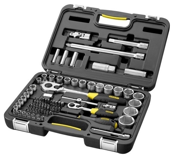 

Набор головок торцевых Stanley 1-94-668 1/4" и 1/2" (96 предметов), 1-94-668