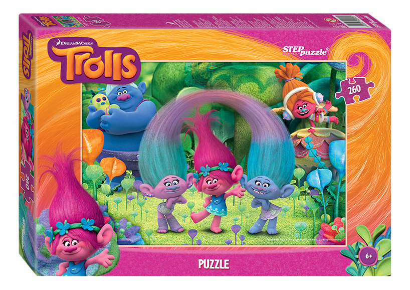 

Пазл Step Puzzle тролли 260 деталей, Trolls