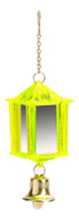 Игрушка для птиц Beeztees Фонарик зеркальный с колокольчиком, 3.5x10см, в ассортименте
