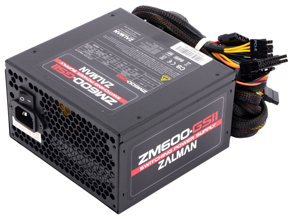 

Блок питания компьютера ZALMAN ZM 600-GS II, 600-GS II