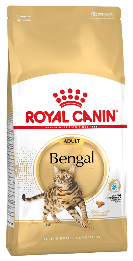 фото Сухой корм для кошек royal canin bengal adult, бенгальская, домашняя птица, 0,4кг