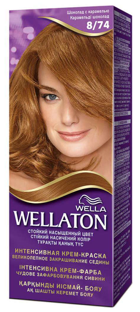 Краска для волос Wella Wellaton 8/74 Шоколад с карамелью