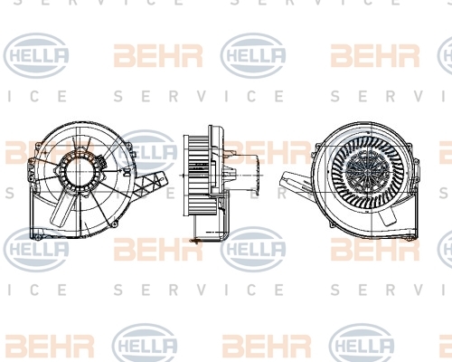 

Двигатель моторчика печки Hella 8EW 009 157-131