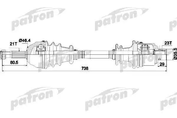 

Приводной вал PATRON PDS1075
