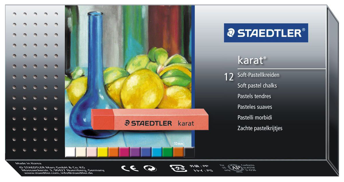 фото Набор мягких пастельных мелков staedtler karat 12 цветов картонная коробка