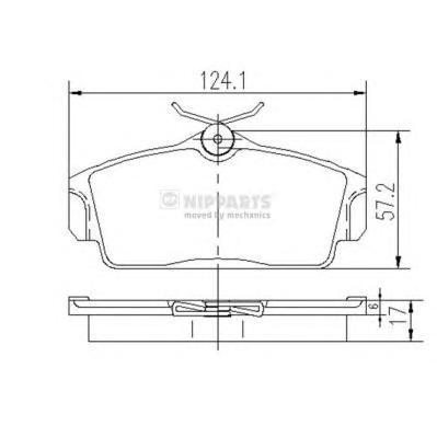 

Тормозные колодки NIPPARTS дисковые J3601068
