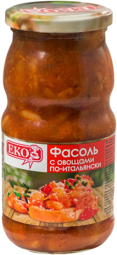 фото Фасоль eko с овощами по-итальянски 510 г