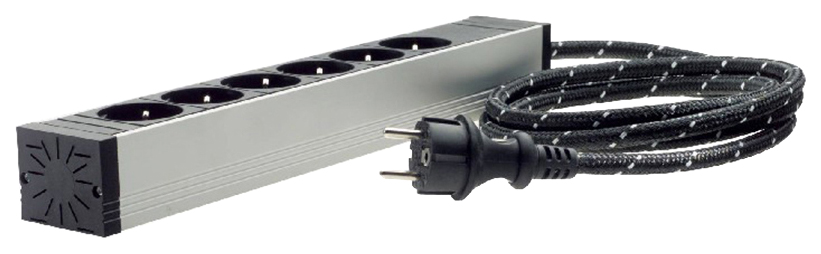 Сетевой фильтр In-Akustik AC-1502-P6, 6 розеток, 1,5 м, Silver/Black