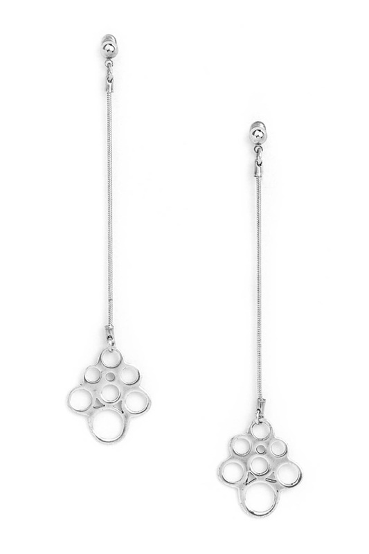 

Серьги женские ORI TAO OT-12-28653 серебристые, OT-12-28653
